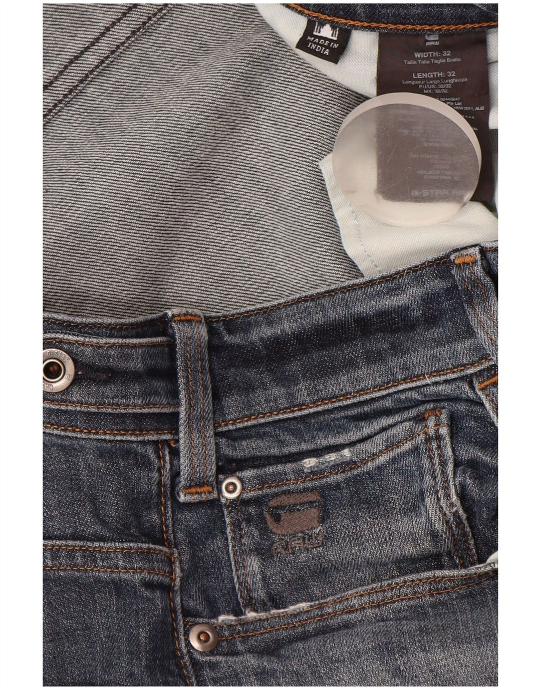 Blugi conici pentru bărbați G-Star L32 L32 Bumbac bleumarin