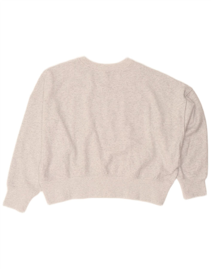 Pulover oversize Dkny Crop Graphic pentru femei UK 10 Small Gri