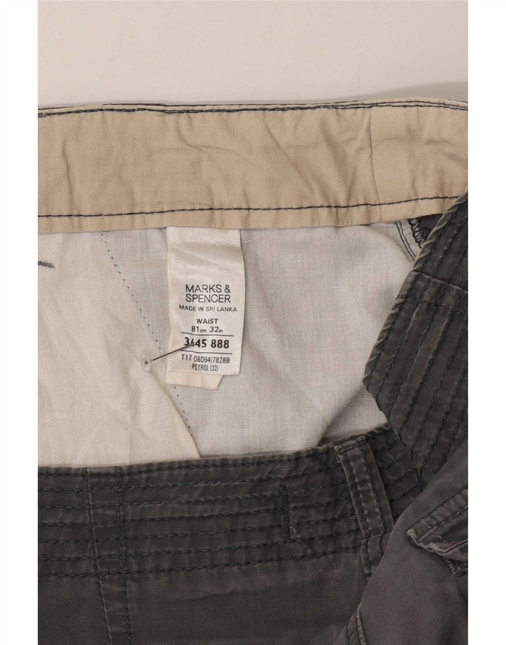 Pantaloni scurți cargo pentru bărbați Marks & Spencer W32, bumbac gri mediu