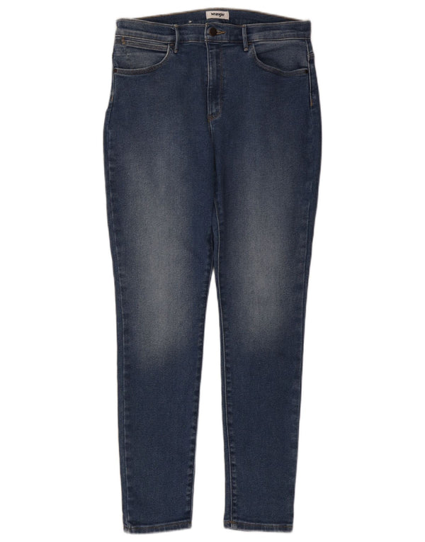 Blugi skinny Wrangler pentru femei cu talie mare W31 L29, bumbac albastru