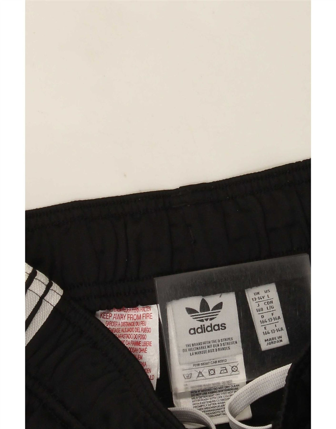 Adidas Băieți Pantaloni Trening Pantaloni Joggeri 13-14 Ani Poliester Negru