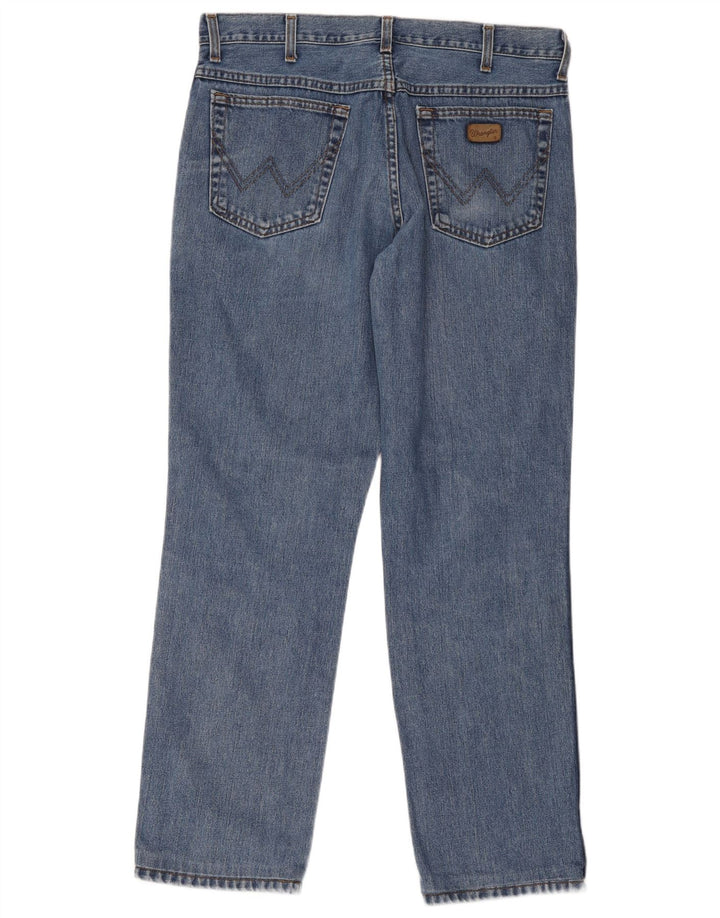 Blugi drepti pentru bărbați Wrangler W36 L34 Bumbac albastru