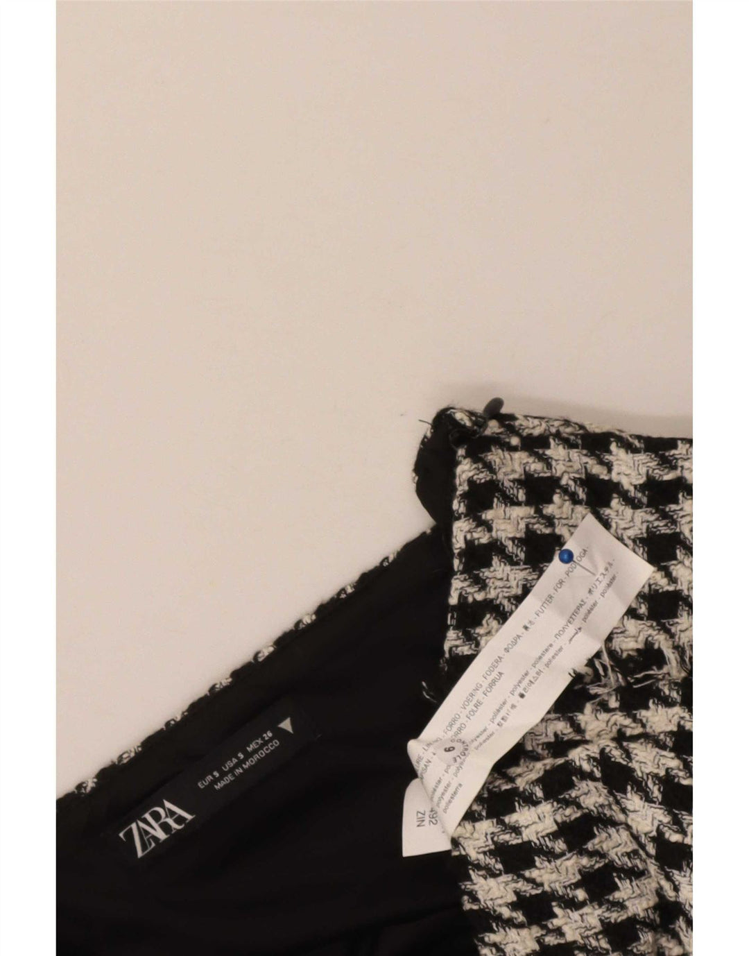 Fusta mini pentru femei Zara, mică W26, poliester cu picior de gală negru