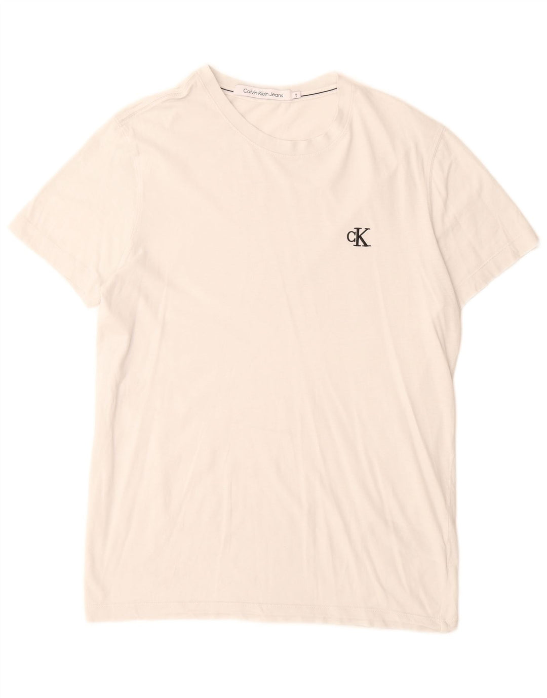 Calvin Klein Jeans Tricou Bărbați Top Bumbac Alb Mediu