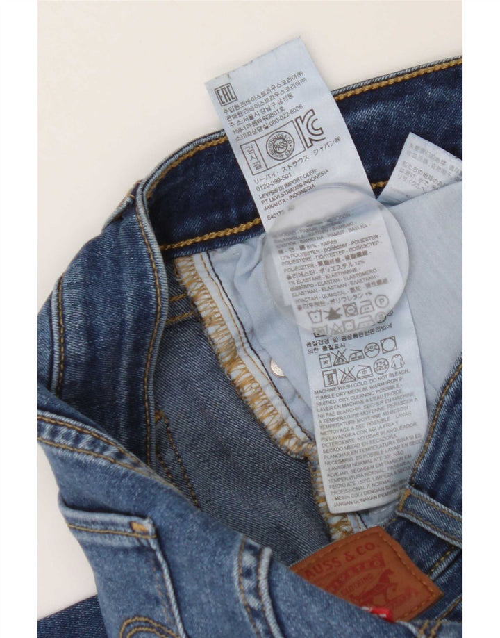 Blugi drepti pentru femei Levi's 714 W25 L34 Bumbac albastru