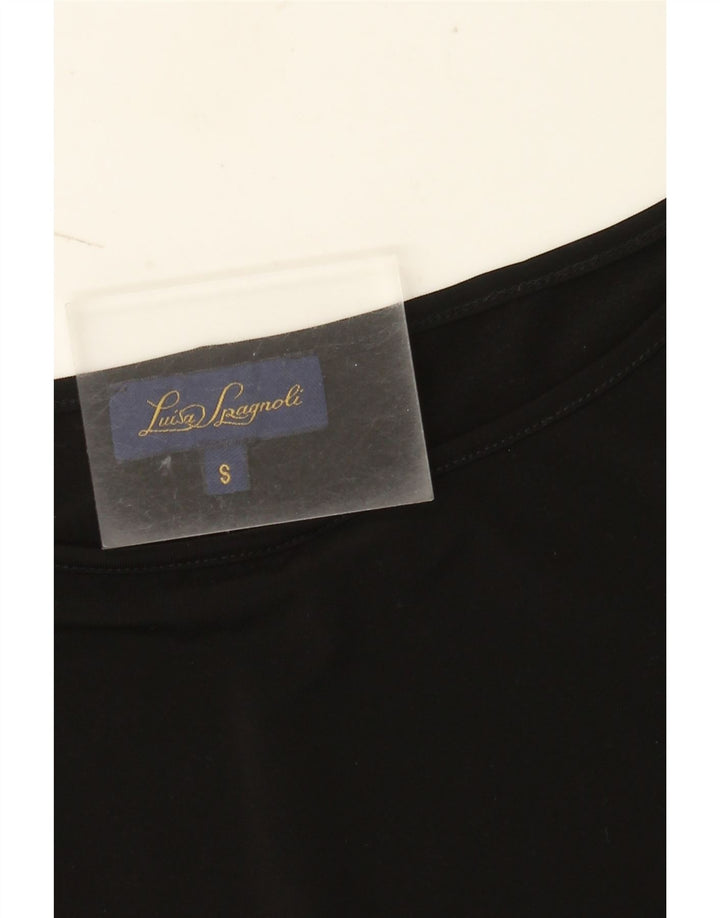 Luisa Spagnoli Top pentru femei cu mâneci 3/4 UK 8 Small Black