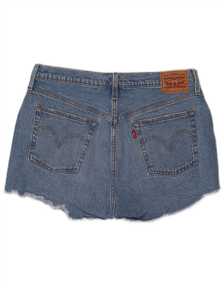 Pantaloni scurți din blugi 501 pentru femei LEVI'S W32, bumbac albastru mare
