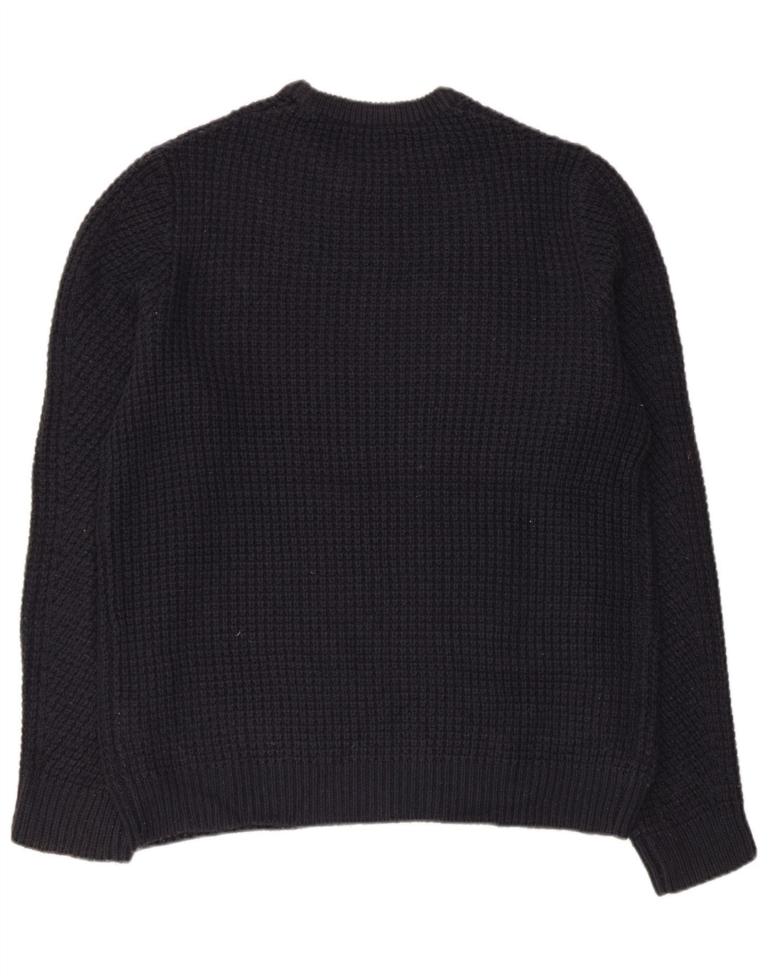 JACK & JONES Pulover pentru bărbați cu gât roșu din bumbac mare, albastru bleumarin