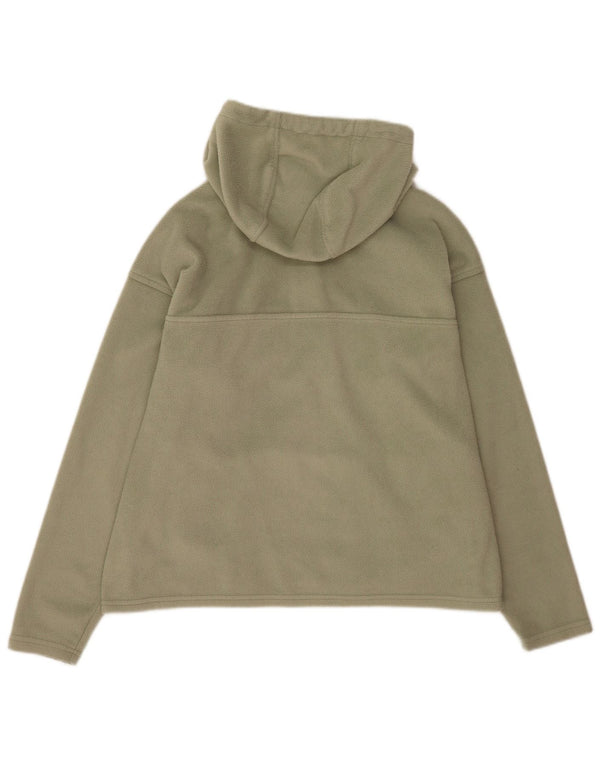 Pulover din lână Columbia, supradimensionat, cu glugă, cu fermoar și gât, UK 14 Medium Khaki