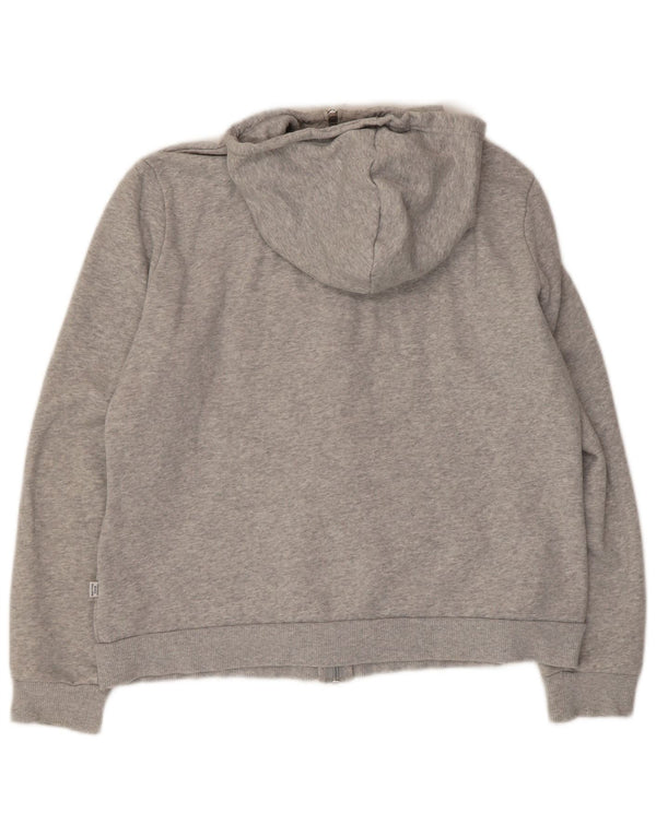 Pulover Puma Graphic Zip pentru femei UK 16, mare, gri bumbac