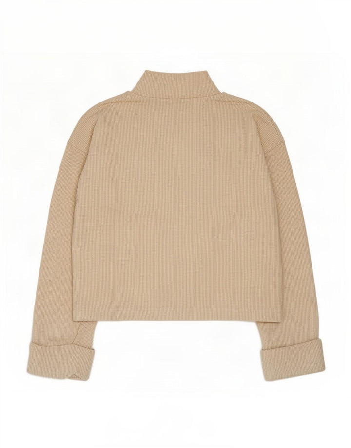 Top supradimensionat pentru femei Zara cu mânecă lungă UK 10 Small Off White