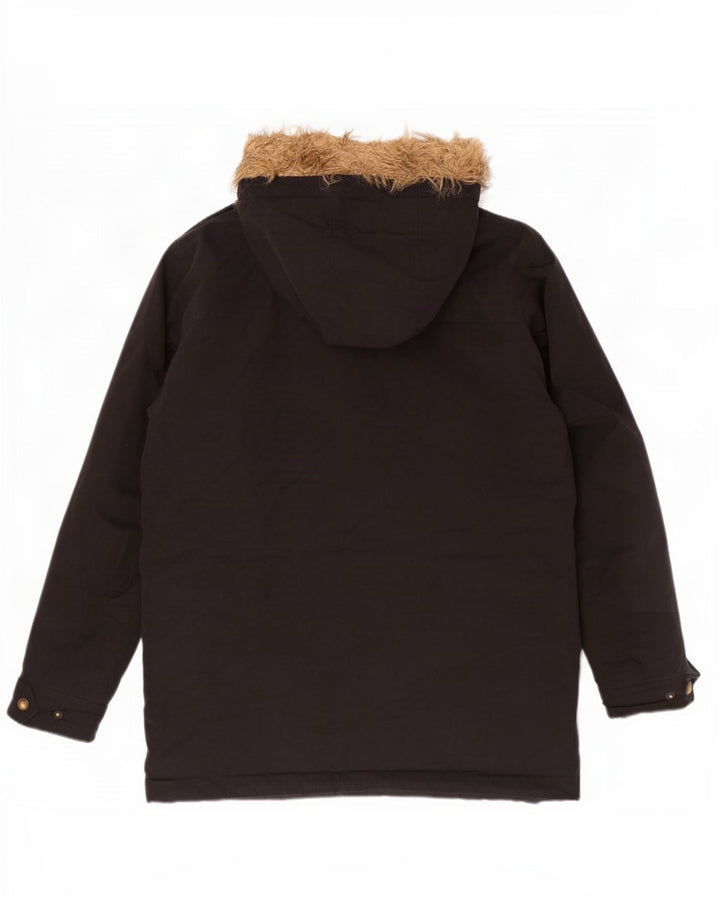Jack & Jones jachetă parka cu glugă pentru bărbați UK 38 Poliester mediu negru