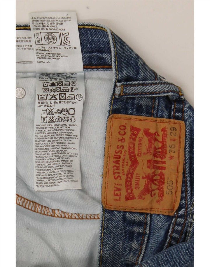 Blugi drepti pentru bărbați Levi's 505 W36 L29 Bumbac albastru