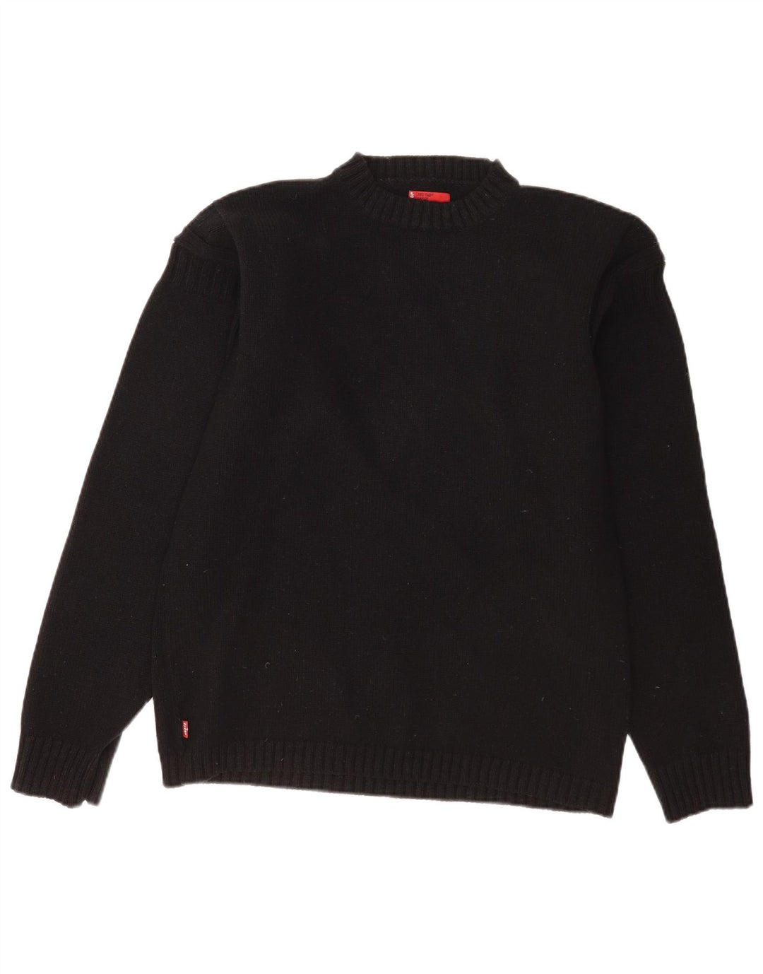 Pulover Levi's pentru bărbați, cu gât crew, lână de miel mare, neagră