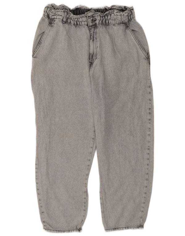 Blugi tăiați cu talie înaltă pentru femei Zara EU 44 XL W34 L25 Gri