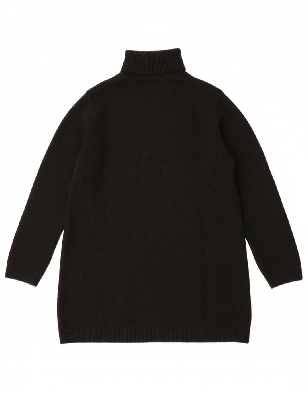 Pulover pentru femei Zara cu paragate cu gât rulat, UK 14 Poliester mediu negru