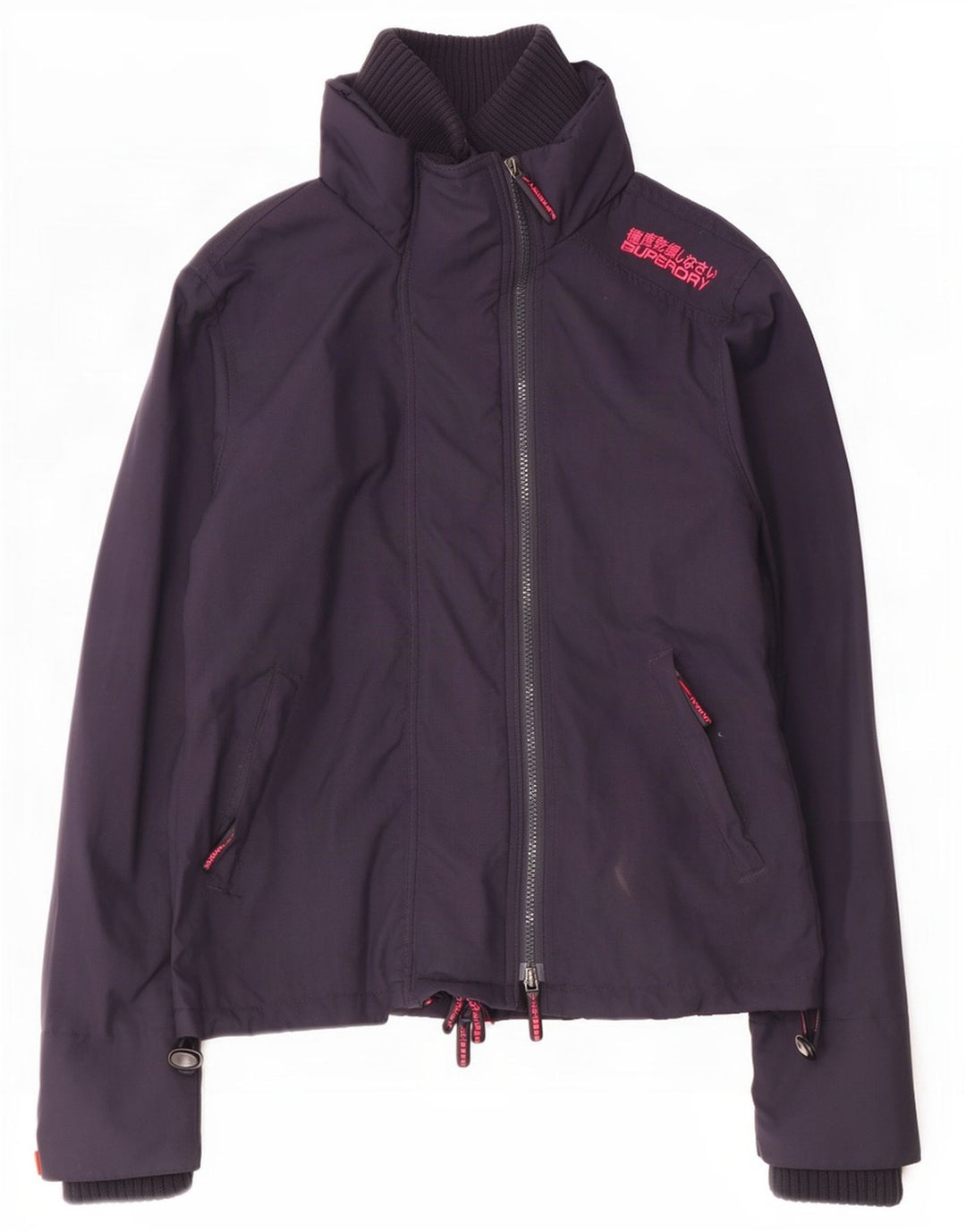 Jachetă de ploaie Superdry pentru femei UK 14 Medium Navy Blue Marine