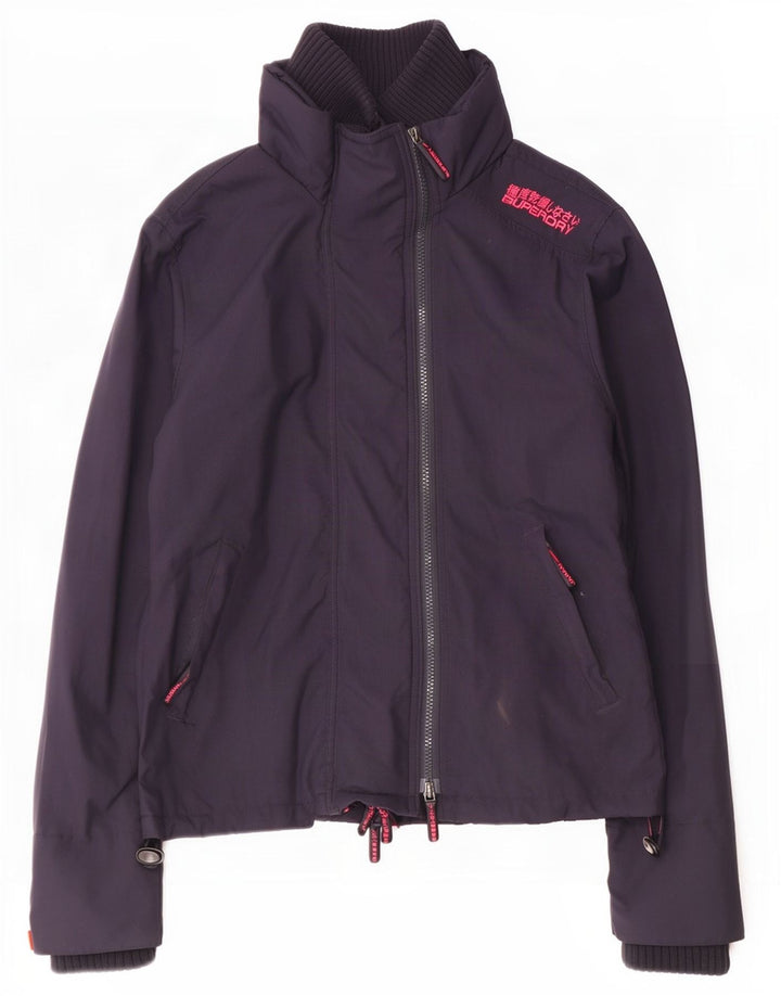 Jachetă de ploaie Superdry pentru femei UK 14 Medium Navy Blue Marine