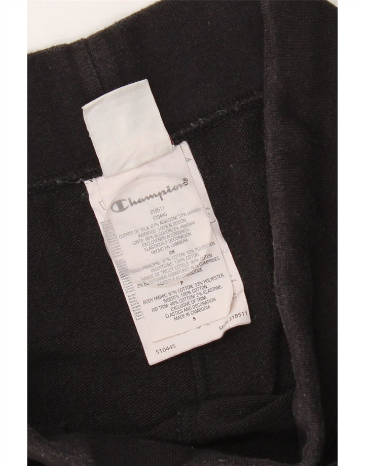 Pantaloni scurți sport grafic Champion pentru bărbați, bumbac negru mic