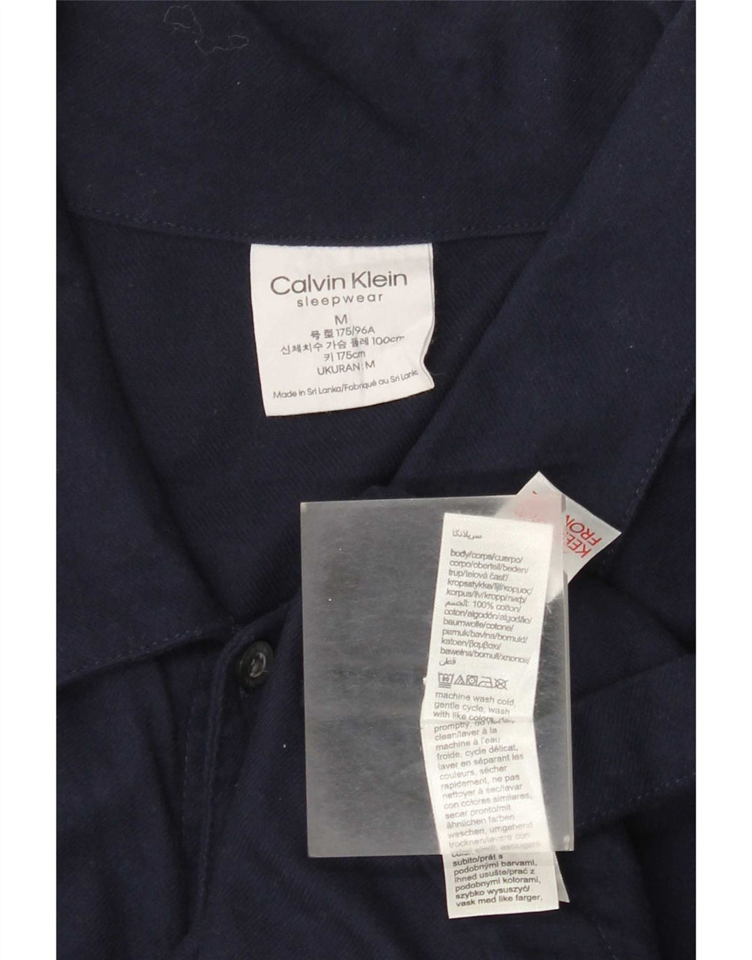 Cămașă Calvin Klein pentru bărbați, bumbac, albastru bleumarin mediu