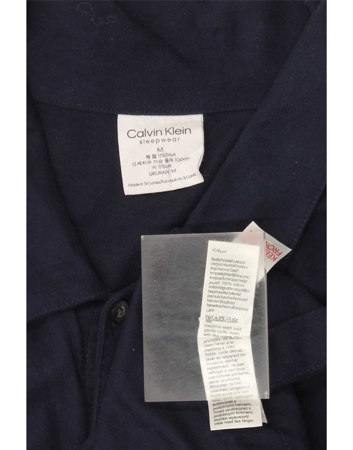 Cămașă Calvin Klein pentru bărbați, bumbac, albastru bleumarin mediu