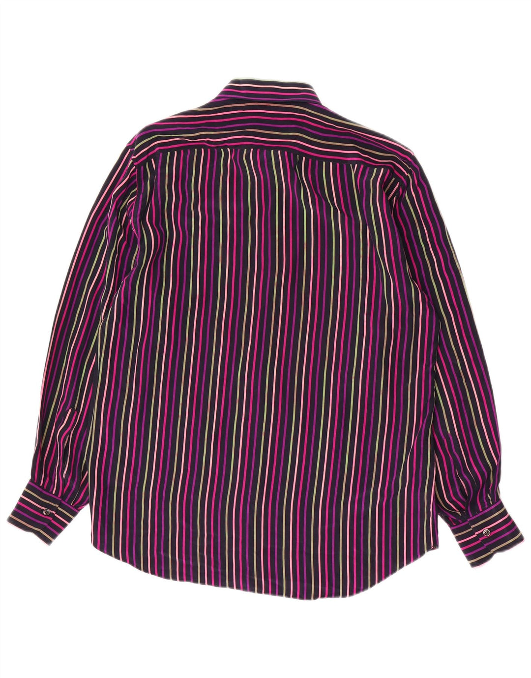 Cămașă pentru bărbați VINTAGE Mărimea 39 15 1/2 Mătase Medie, Multicoloră, în dungi