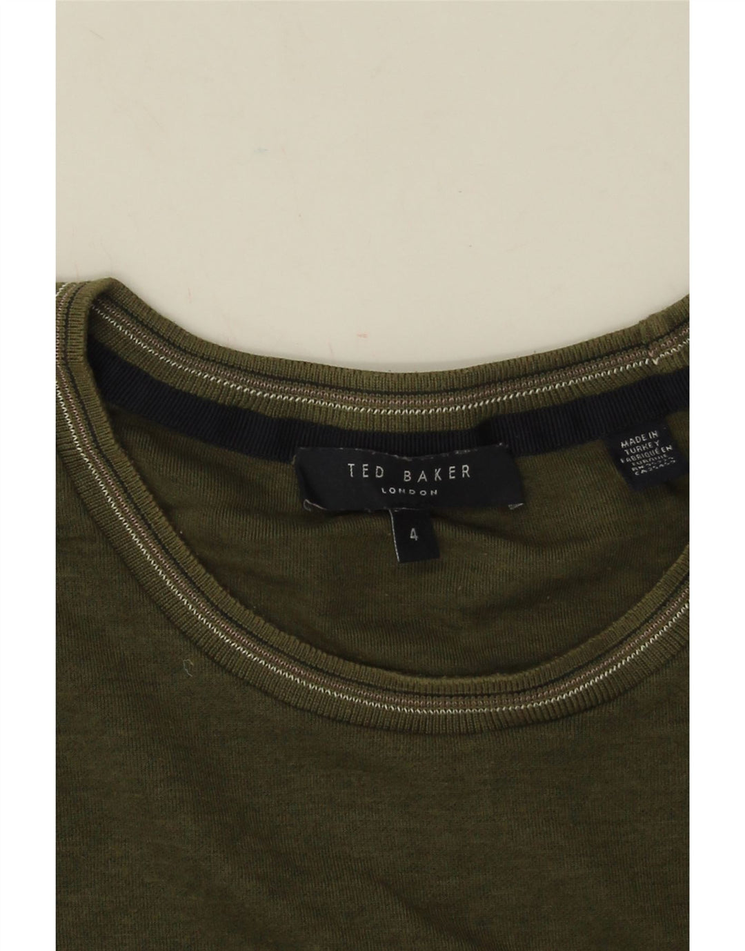Tricou Bărbați Ted Baker Mărimea Top 4 Mare Kaki Bumbac