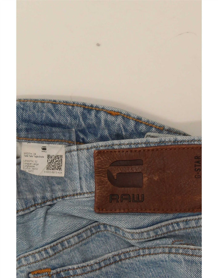 Blugi G-Star 3301 Slim pentru bărbați W34 L32 Albastru