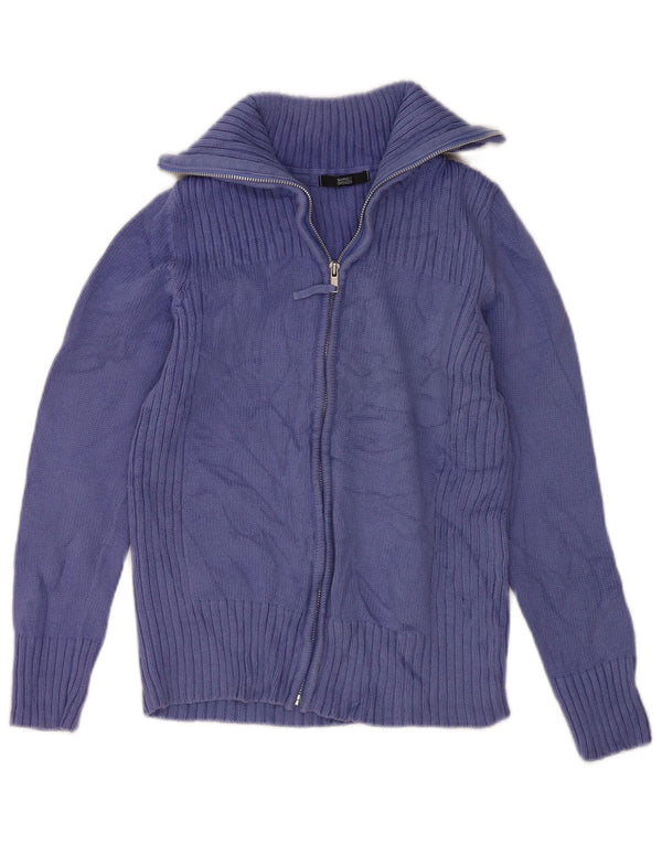 Pulover cardigan pentru femei Marks & Spencer UK 12 bumbac violet mediu