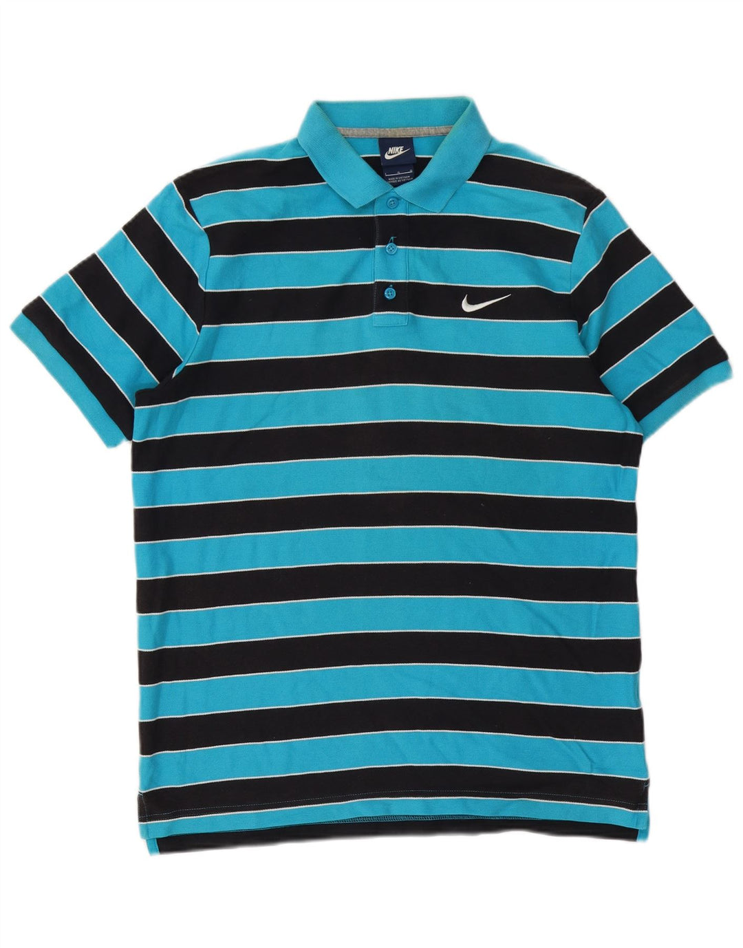 Tricou polo Nike pentru bărbați, cu dungi mari, albastre