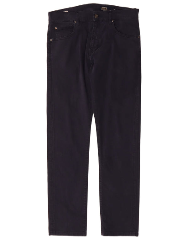 Pantaloni casual drepti pentru bărbați Rifle W32 L30 Bumbac bleumarin