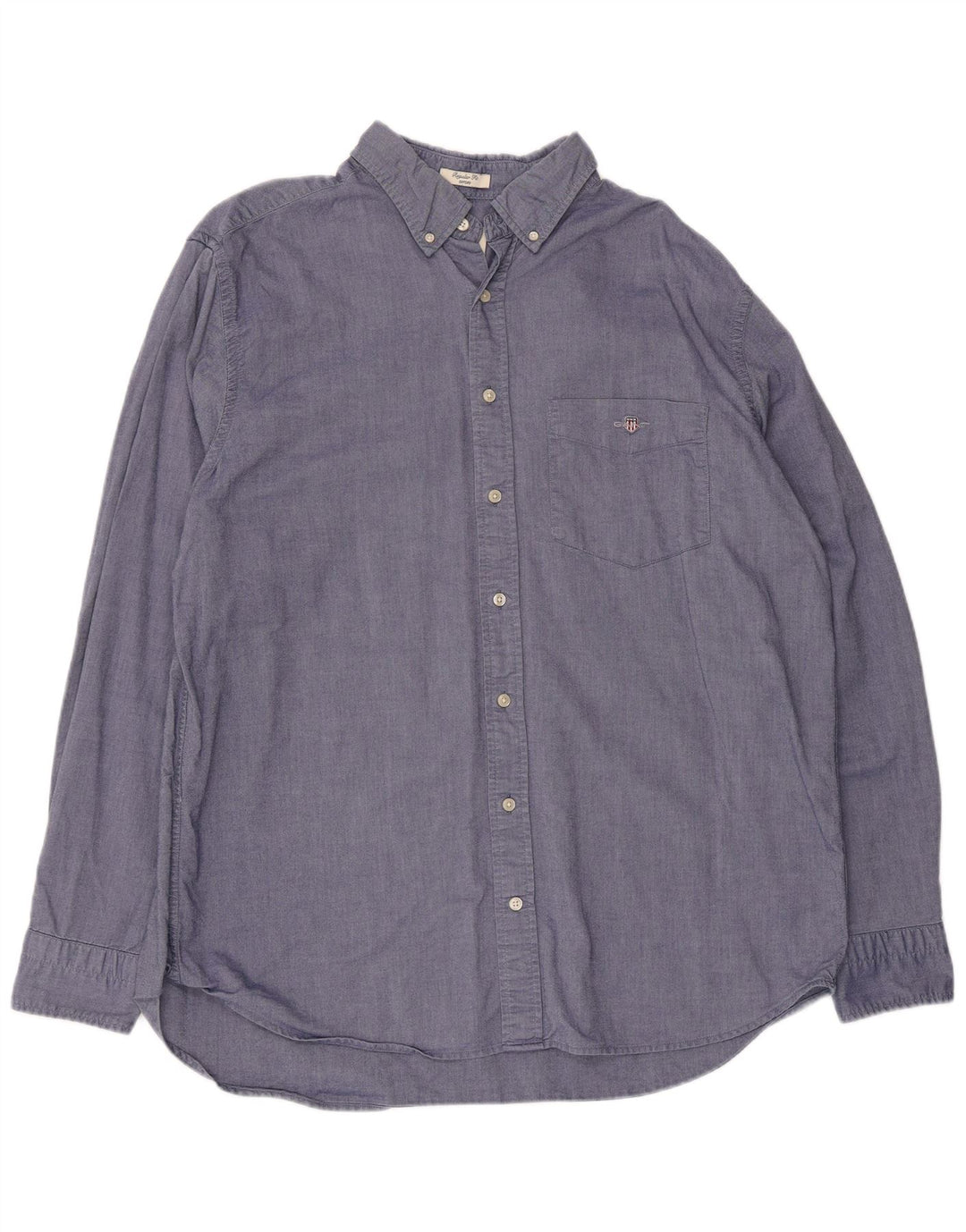 Cămașă Gant pentru bărbați, cu tăiere obișnuită, mărimea 45/46 2XL, bumbac albastru