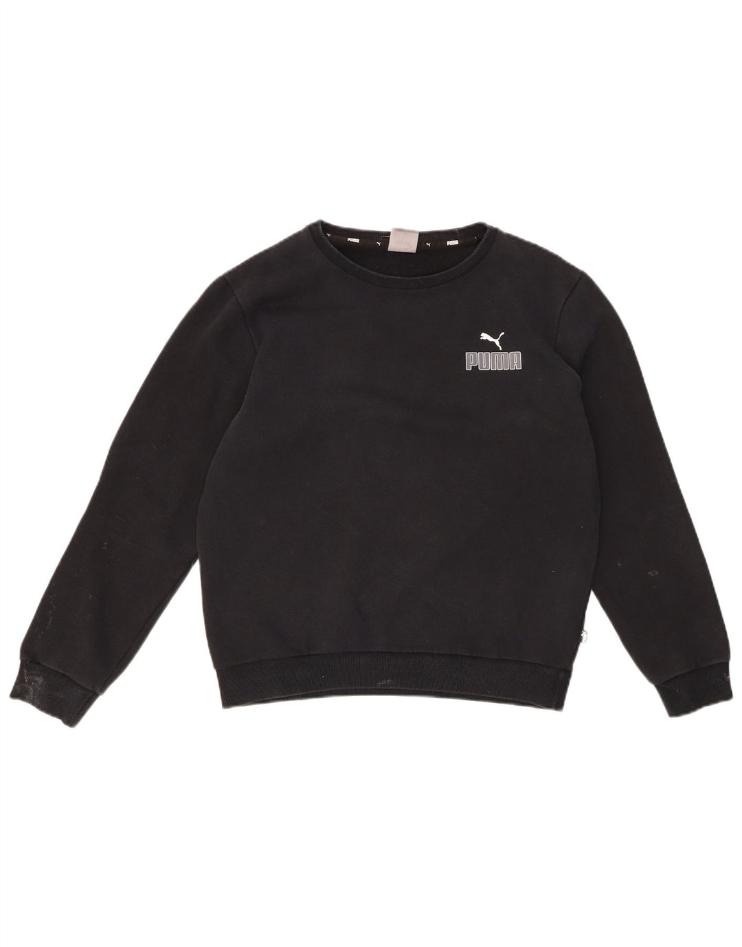 PUMA Mens Sweatshirt Jumper Small Black Cotton