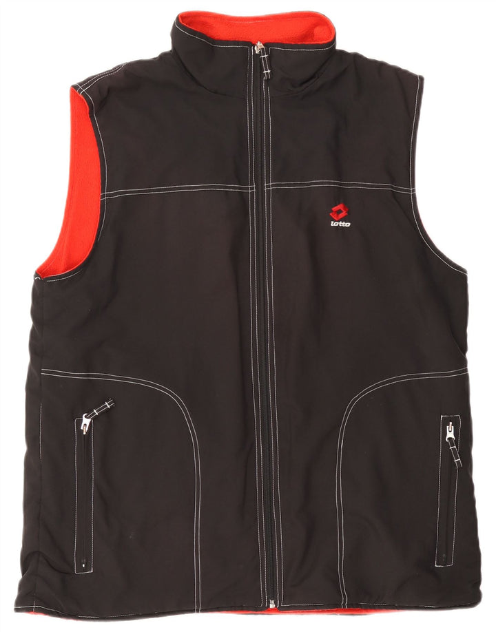 Gilet reversibil pentru bărbați LOTTO UK 40 Poliester negru mare