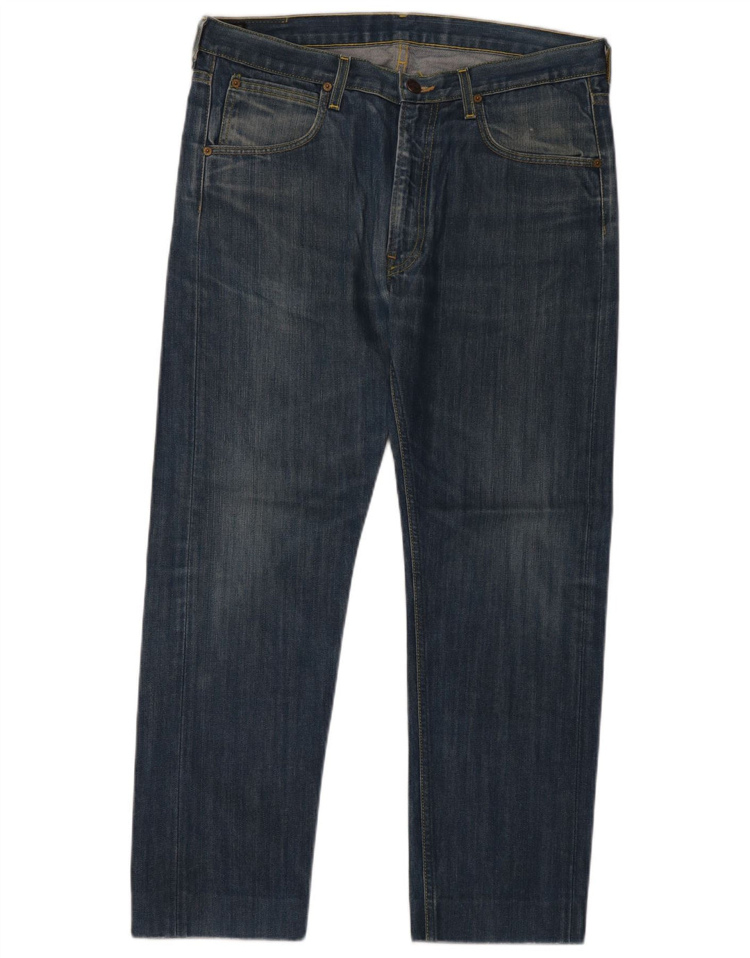 LEE Mens Straight Jeans W34 L28 Blue Cotton