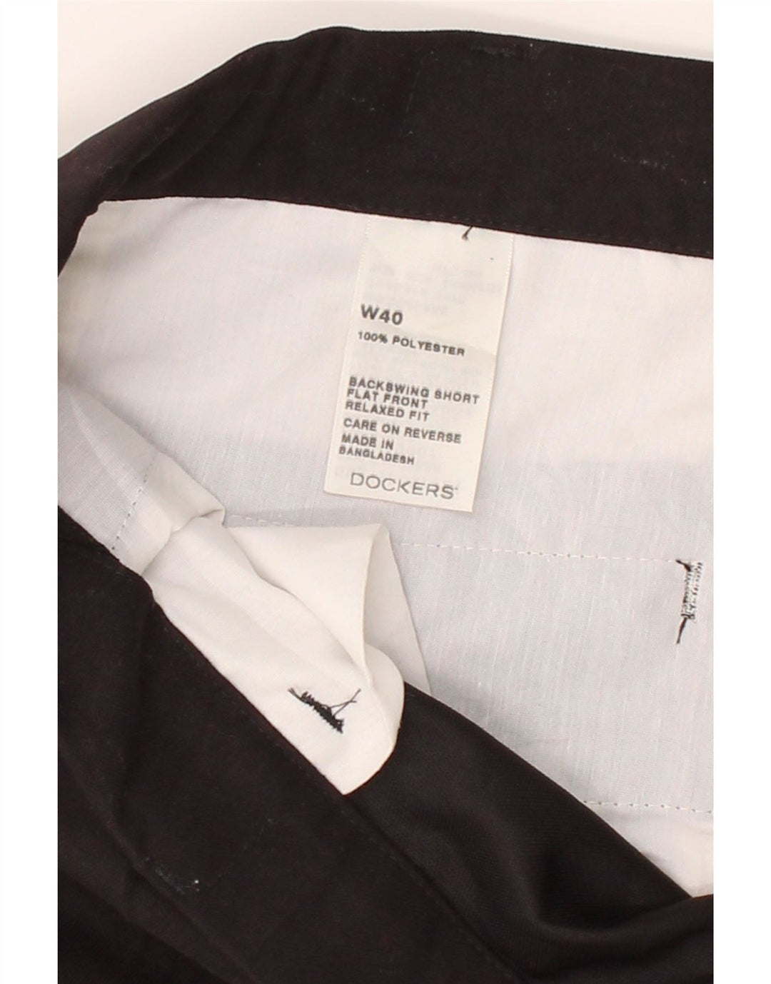 DOCKERS Mens Relaxed Fit Chino Shorts W40 XL Black Polyester Vintage Dockers and Second-Hand Dockers from Messina Hembry 