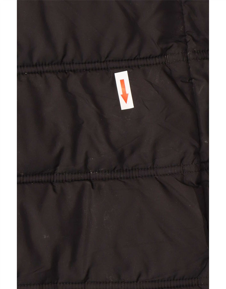 Palton căptușit cu glugă Superdry pentru femei UK 12 Poliester mediu negru