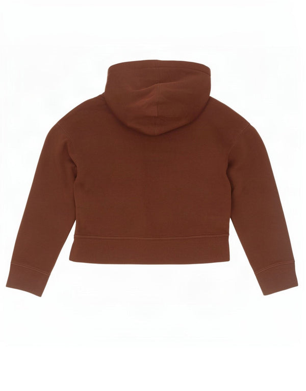 Pulover cu glugă supradimensionat pentru femei Zara UK 10 mic, maro, bumbac