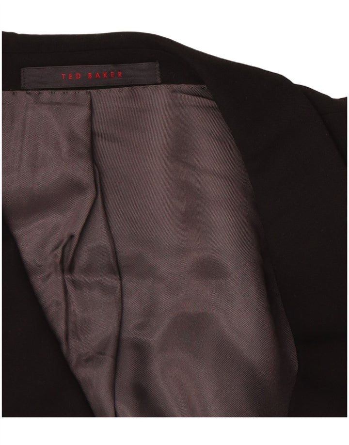Jachetă Ted Baker pentru bărbați, cu 3 nasturi, US 42 XL, lână neagră