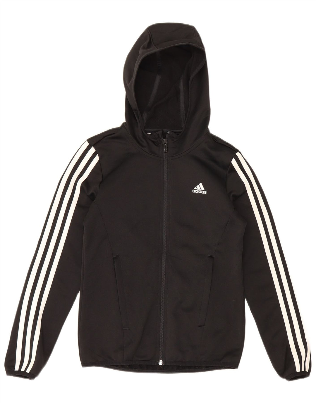 Pulover Adidas pentru băieți, cu fermoar, 9-10 ani, negru