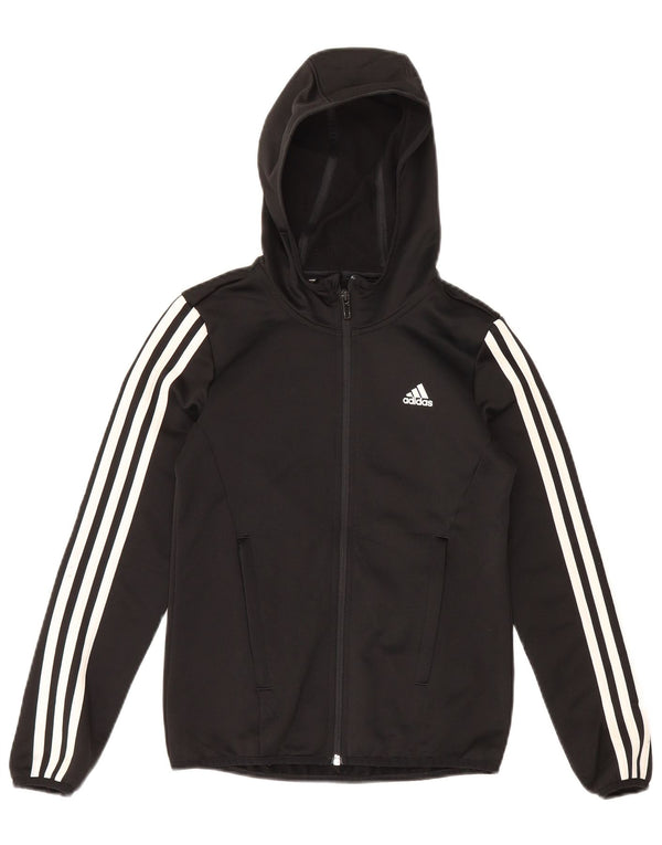 Pulover Adidas pentru băieți, cu fermoar, 9-10 ani, negru