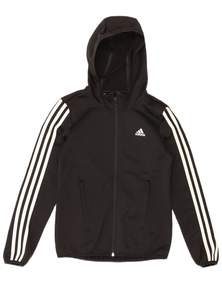Pulover Adidas pentru băieți, cu fermoar, 9-10 ani, negru