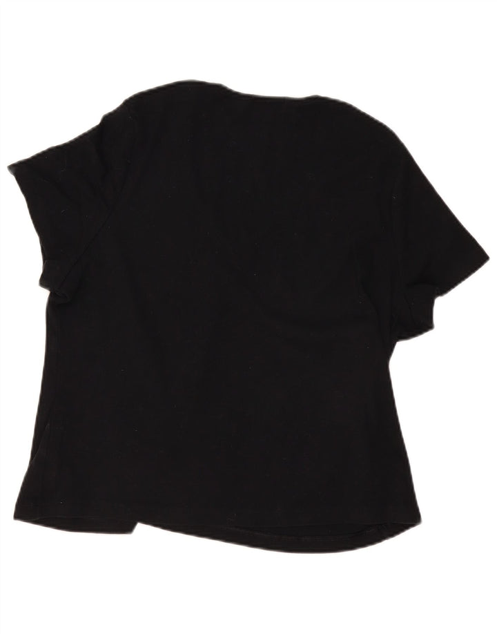 Bluză pentru femei Marks & Spencer, UK 22 3XL, bumbac negru