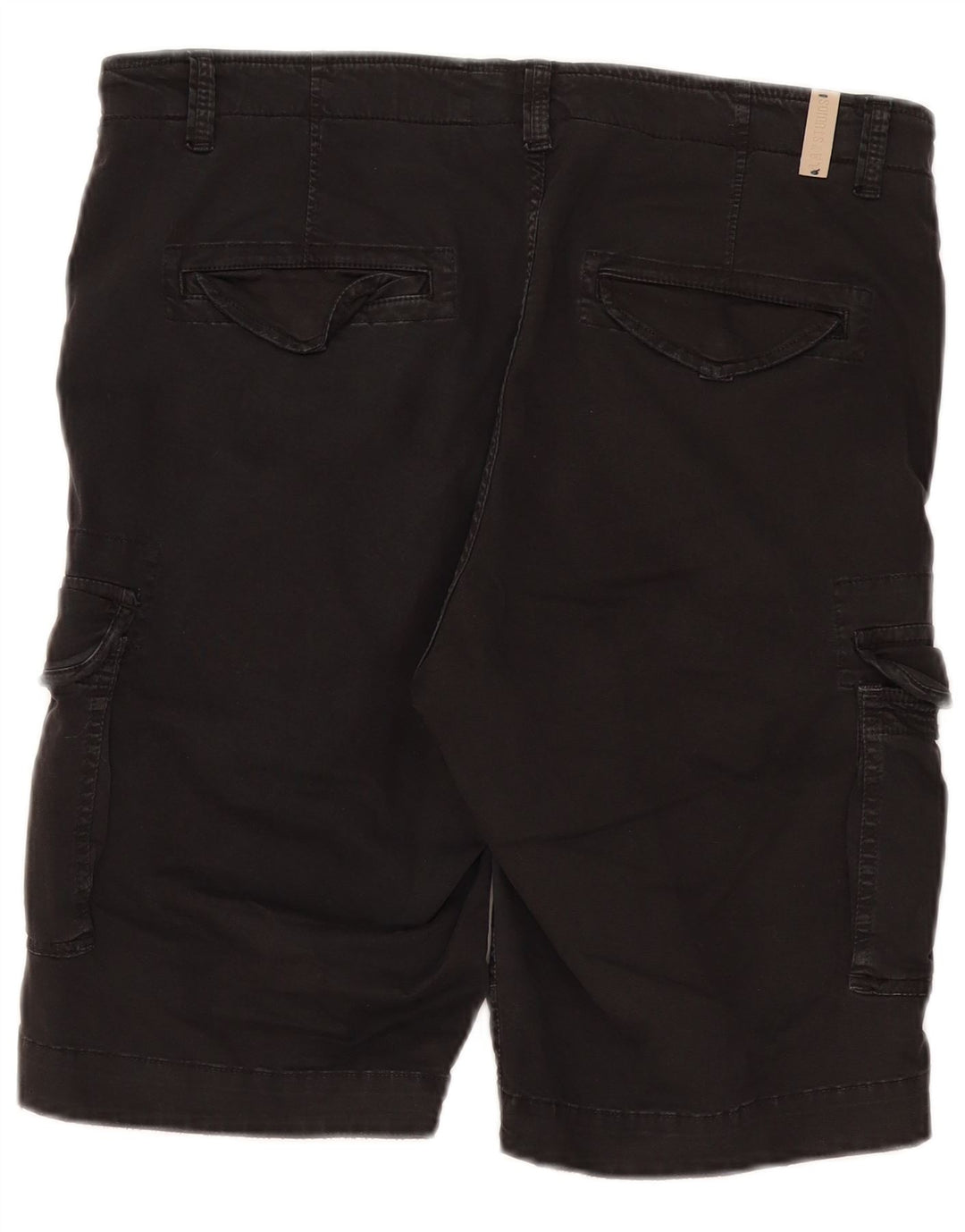 Pantaloni scurti cargo vintage pentru bărbați IT 50 Large W38 Bumbac negru