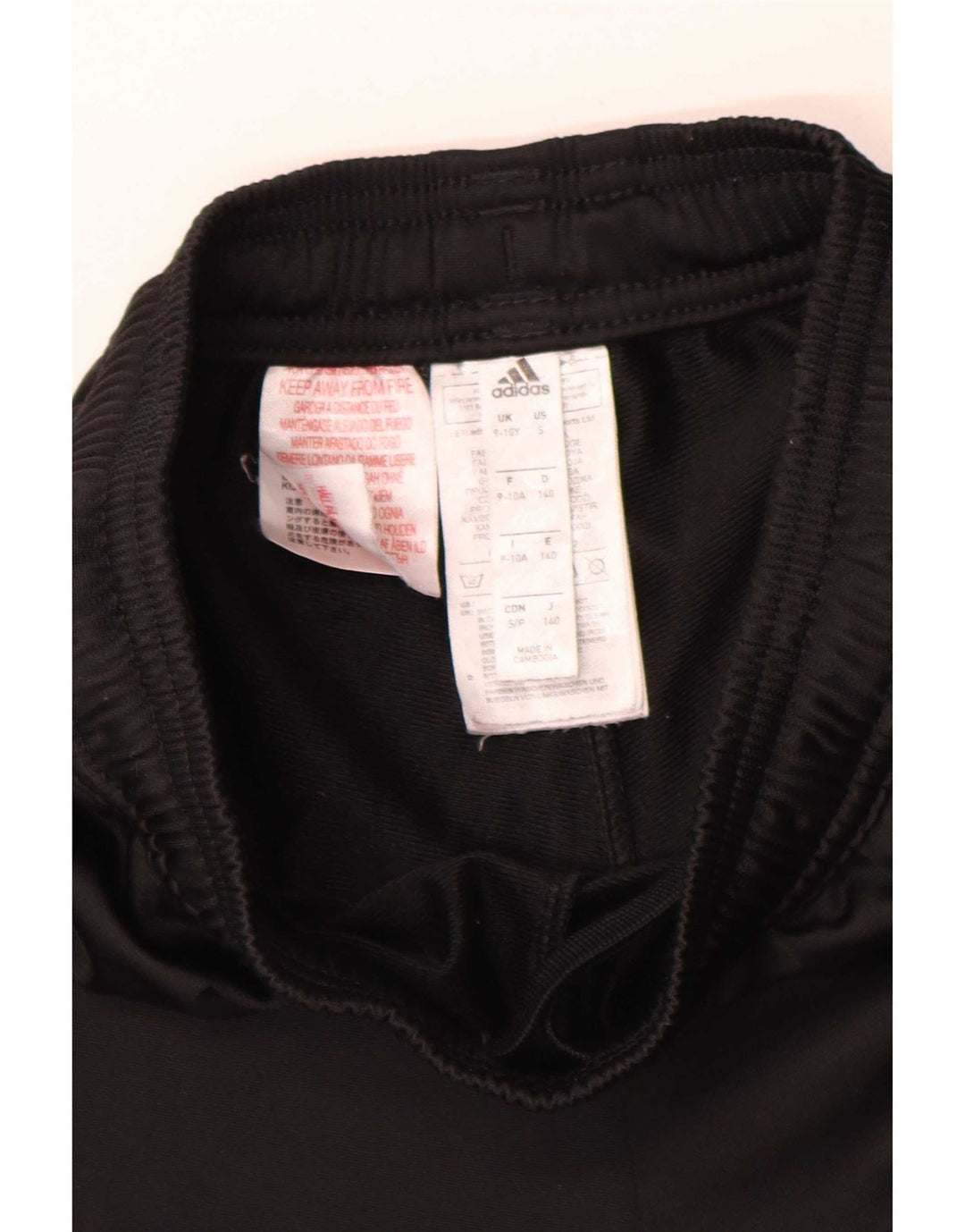 Pantaloni de trening Adidas baieti 9-10 ani poliester negru