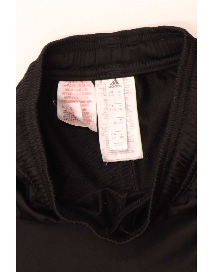 Pantaloni de trening Adidas baieti 9-10 ani poliester negru