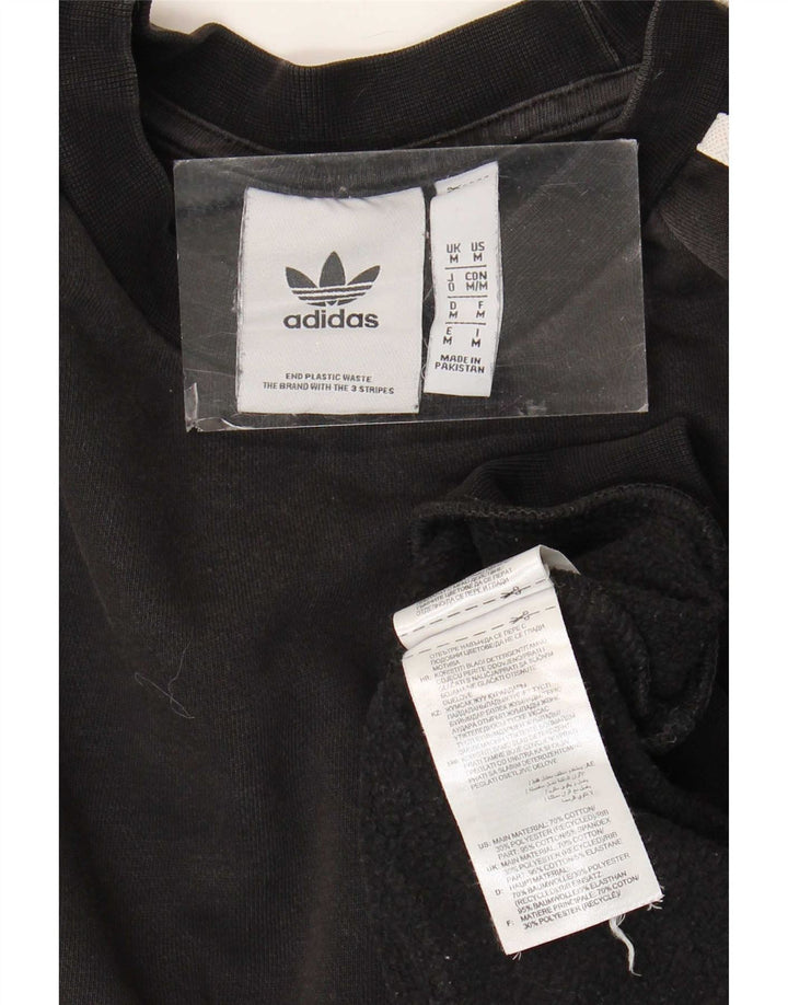 Pulover Adidas pentru bărbați, bumbac mediu negru