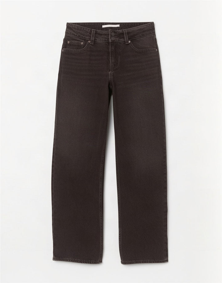 Blugi Levi's pentru femei cu picioare largi W24 L32 negri