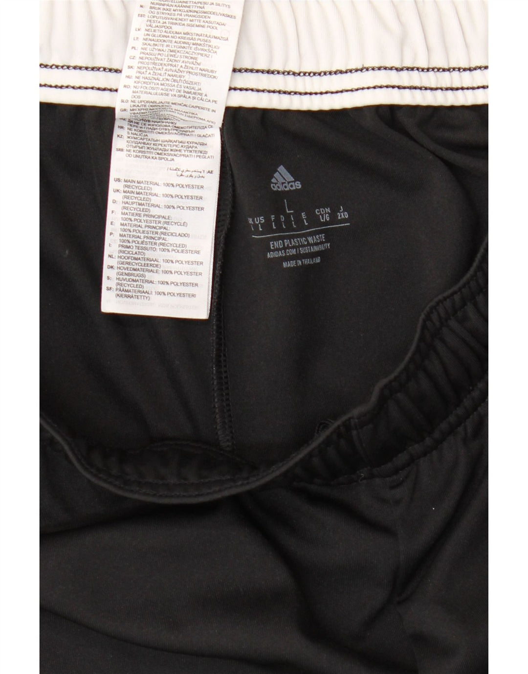 ADIDAS Mens Aeroready Sport Shorts Large Black Colourblock Polyester Vintage Adidas and Second-Hand Adidas from Messina Hembry 