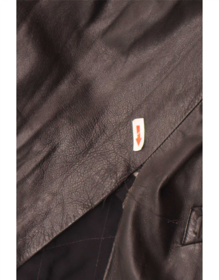 Conbipel Womens Leather Jacket IT 44 Medium Black